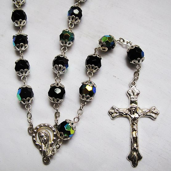 crystal beads rosary necklace,crystal beads rosary