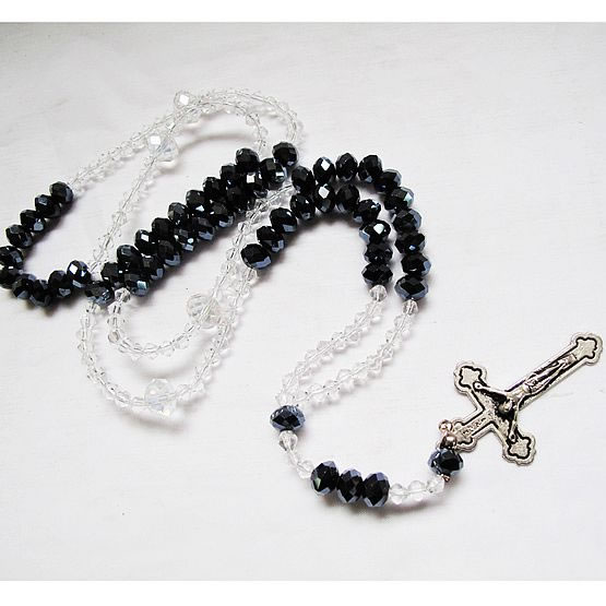 crystal beads rosary necklace,crystal beads rosary