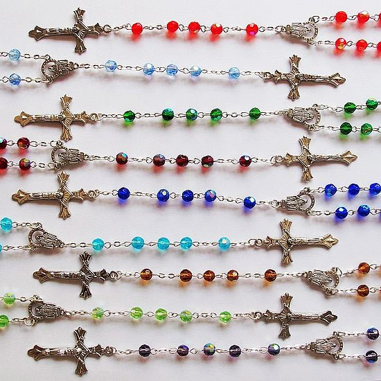 crystal beads rosary necklace,crystal beads rosary