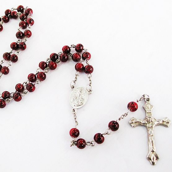 galss beads rosary necklace,galss beads rosary