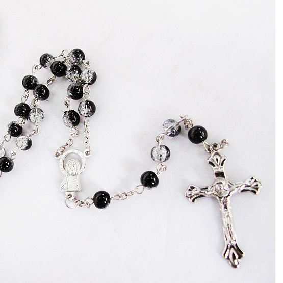 galss beads rosary necklace,galss beads rosary