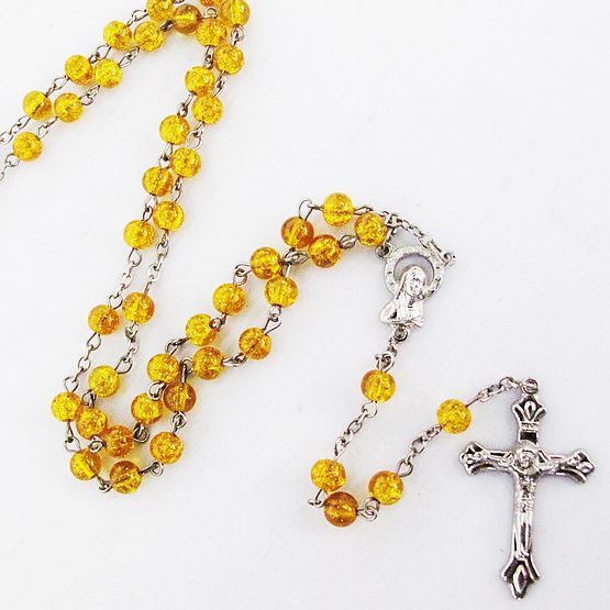 galss beads rosary necklace,galss beads rosary