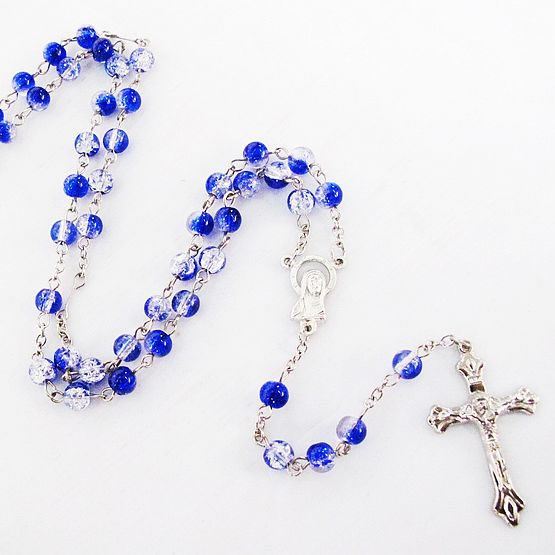 galss beads rosary necklace,galss beads rosary