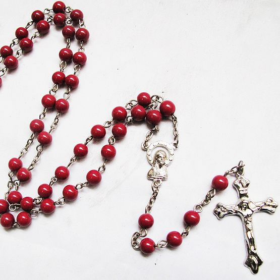 galss beads rosary necklace,galss beads rosary