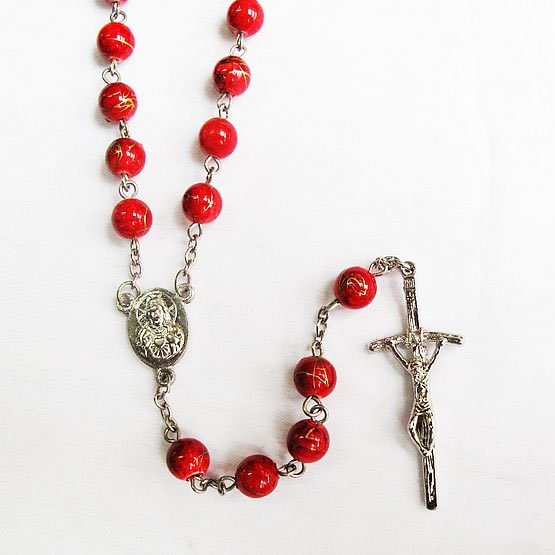 galss beads rosary necklace,galss beads rosary