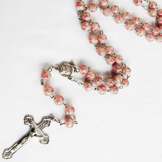 galss beads rosary necklace,galss beads rosary