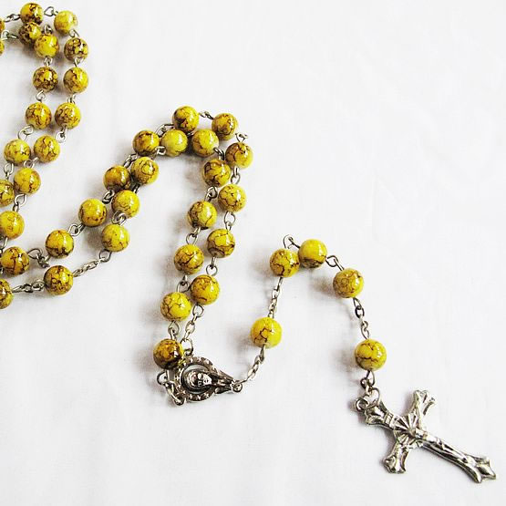 galss beads rosary necklace,galss beads rosary