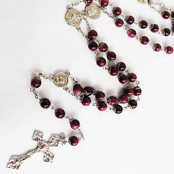 galss beads rosary necklace,galss beads rosary