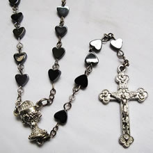 hematite beads rosary necklace