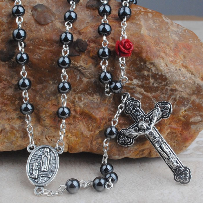 ,hematite beads rosary