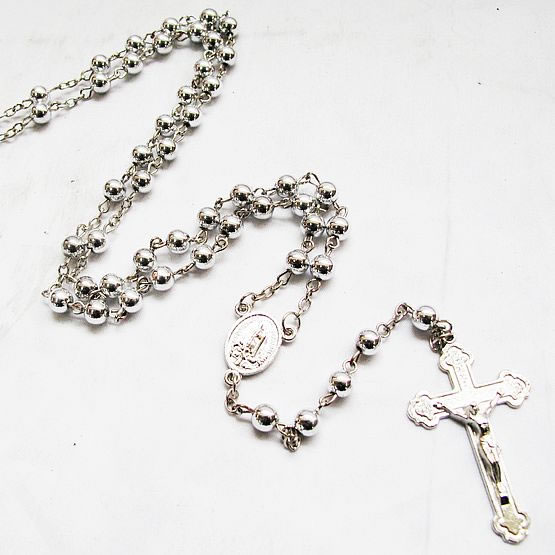 metal beads rosary necklace,metal beads rosary