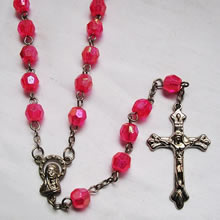 plastic beads rosary necklace