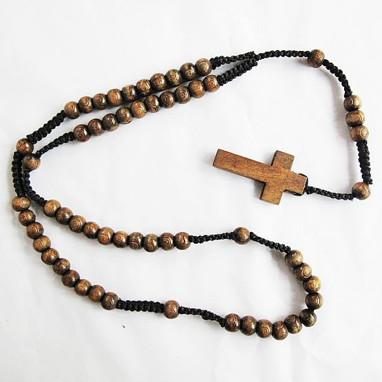 wooden rosary necklace,wooden rosary necklace