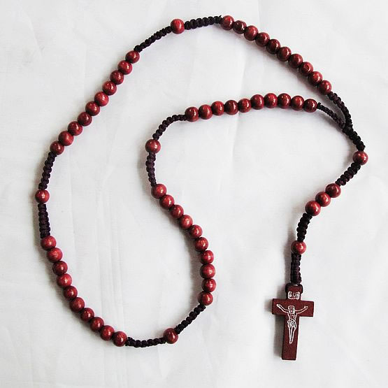 wooden rosary necklace,wooden rosary necklace